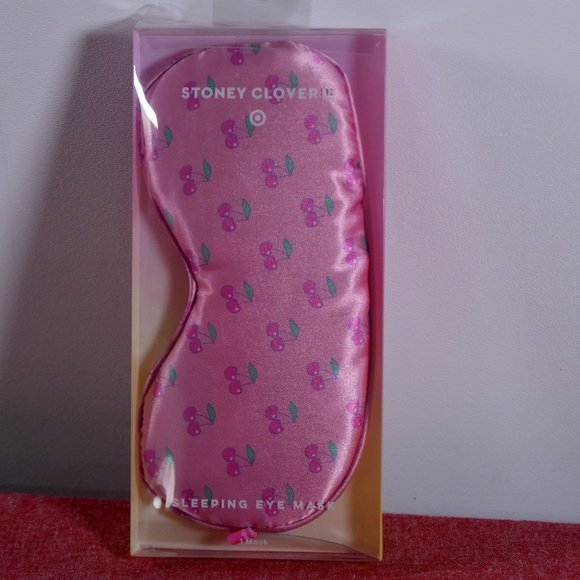 Sleeping Eye Mask - Pink Cherries - Stoney Clover - Picture 1 of 4